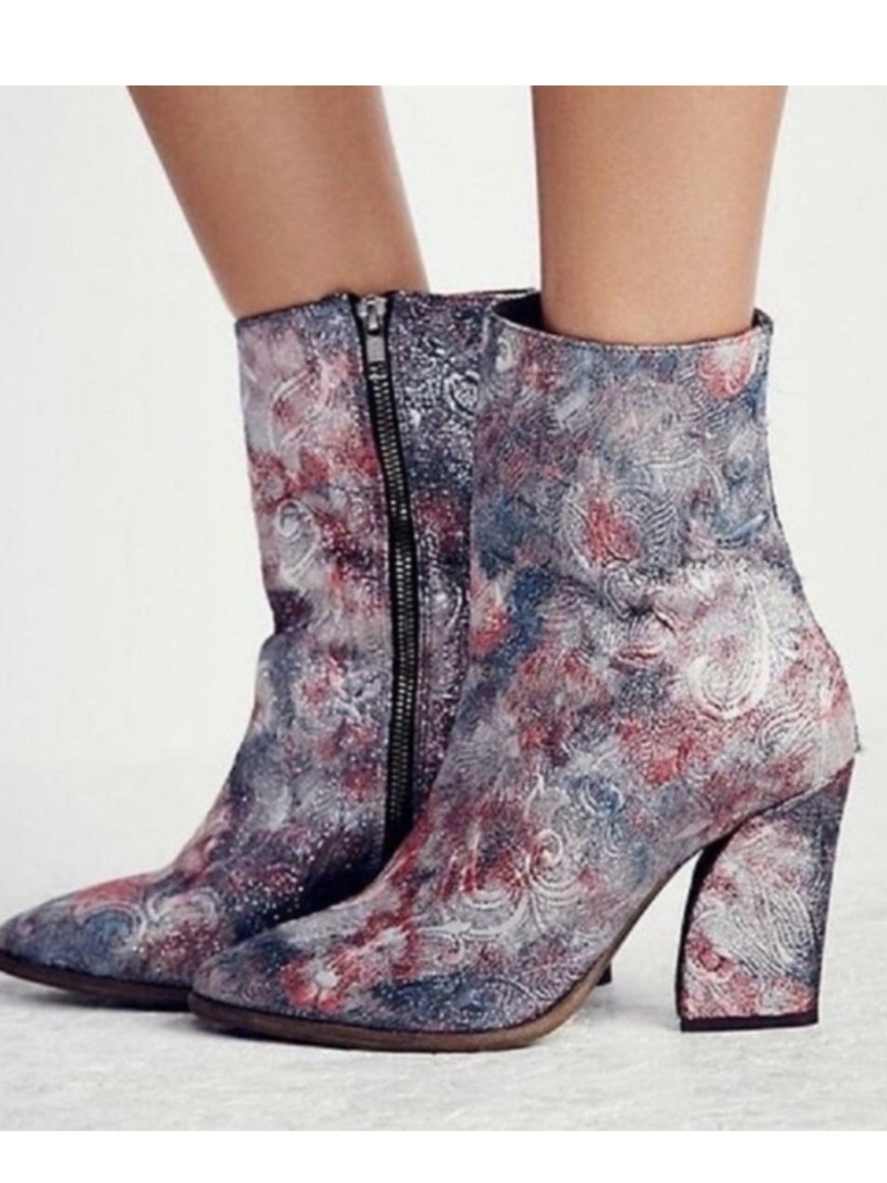 Jacquard Tapestry Glitter Boots Free People size 38